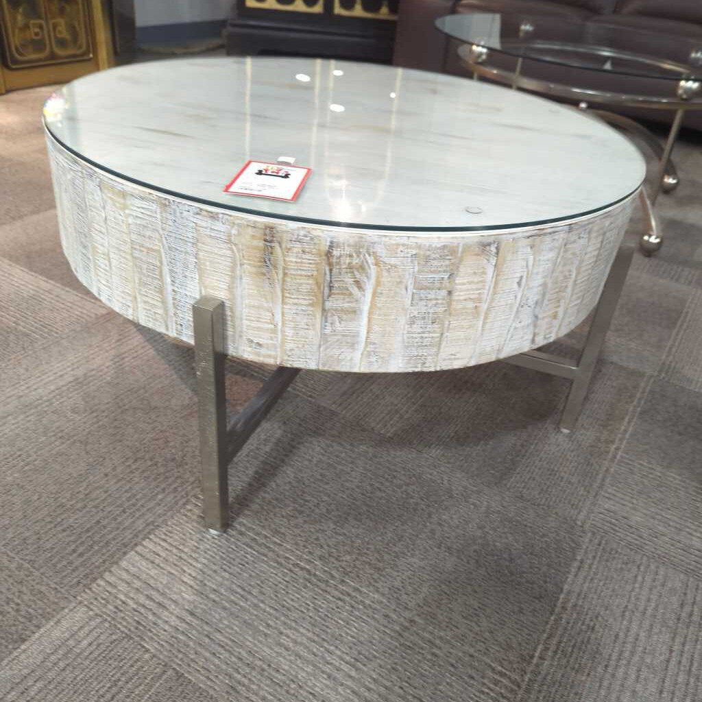 Round White Coffee Table