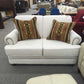 Cream Fabric Loveseat