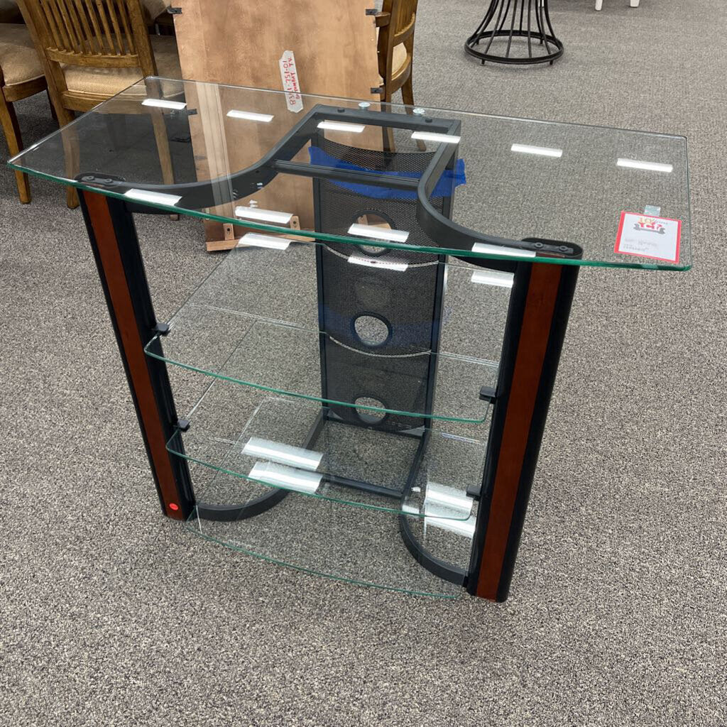 Glass TV Shelf