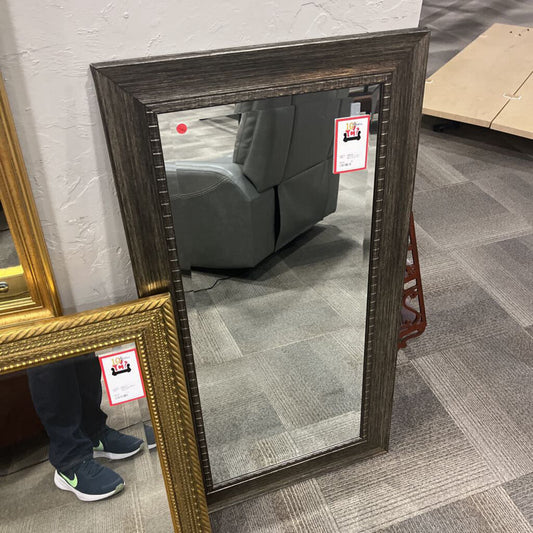 Dark Silver Frame Mirror 25x47