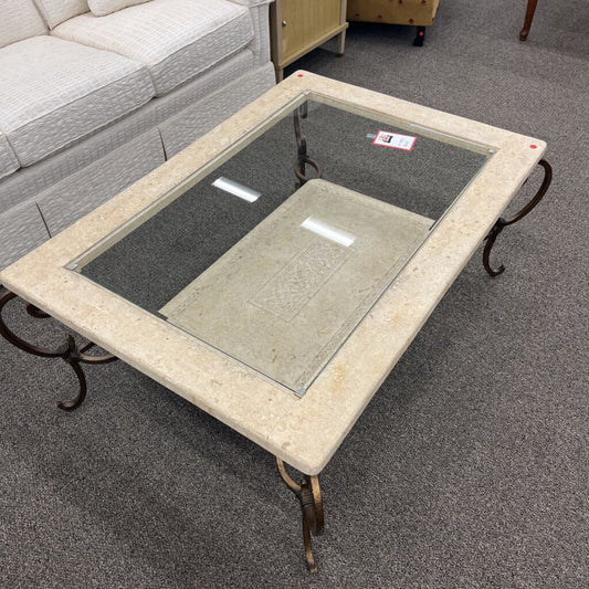 Stone & Glass Coffee Table