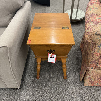 Vintage Oak Storage End Table