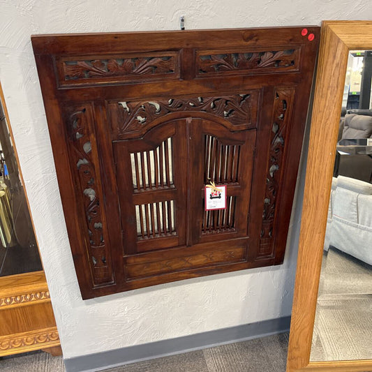 Carved Teak Wall Mirror