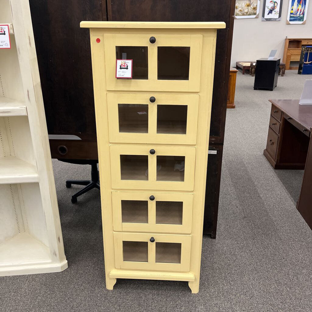 Tan 5 Drawer Cabinet