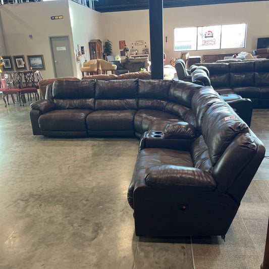 Brown Leather 6pc. Sectional