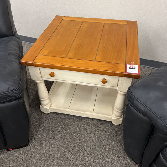 2-tone Farm Style End Table