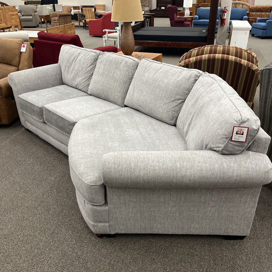 Gray 2pc. Cuddler Sectional