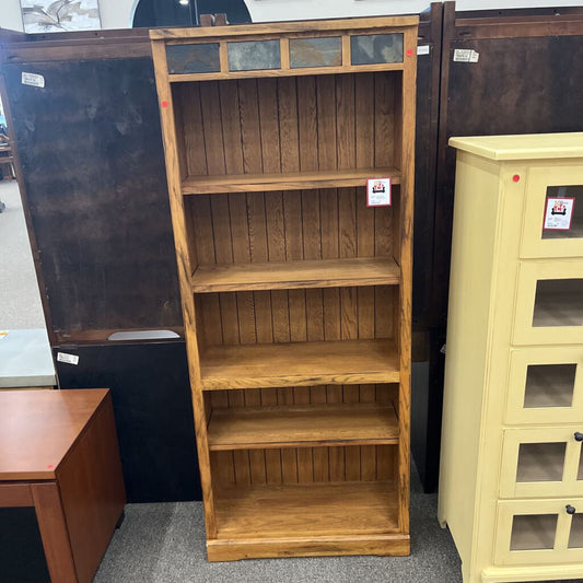 Brown Bookcase with Slate Trim