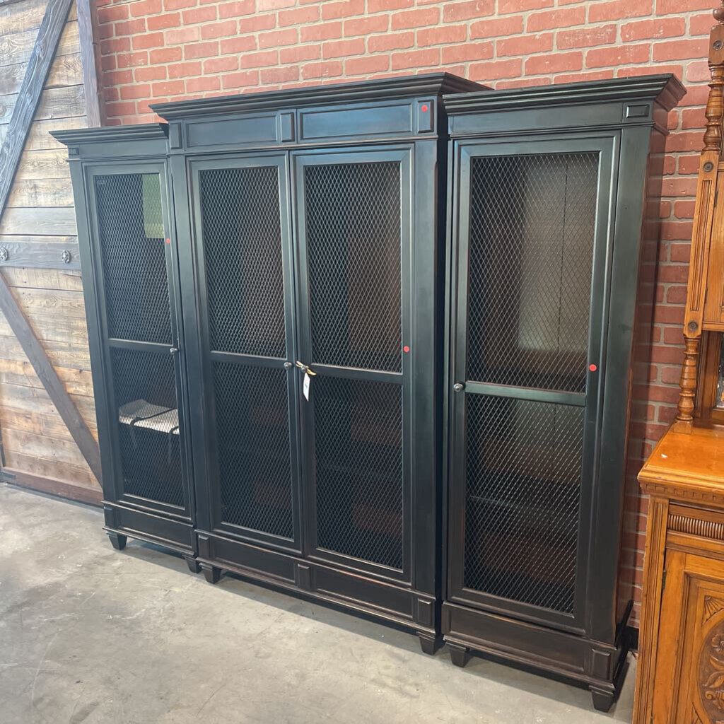 3pc. Black Curio/ Wall unit