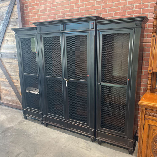 3pc. Black Curio/ Wall unit