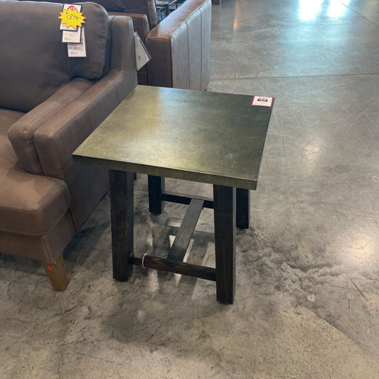 Rustic Metallic End Table