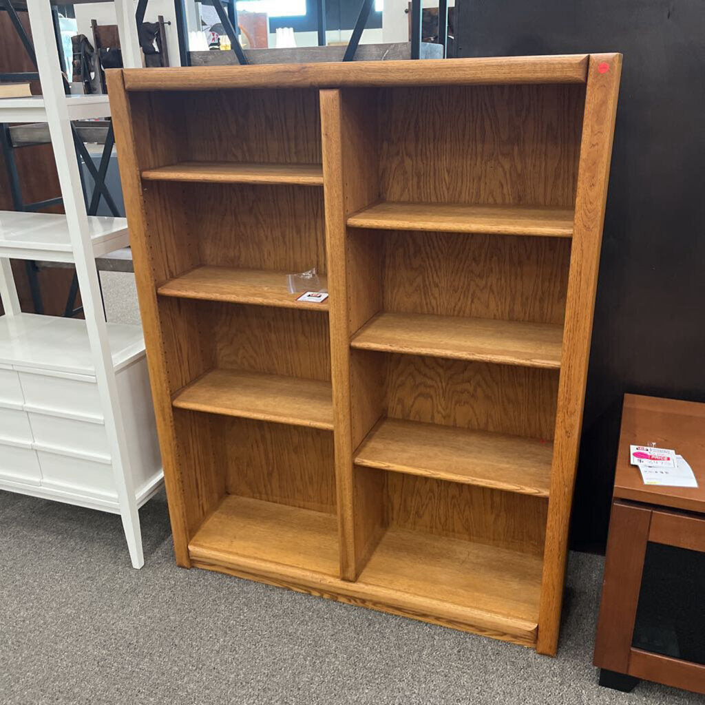 Oak Double Bookshelf