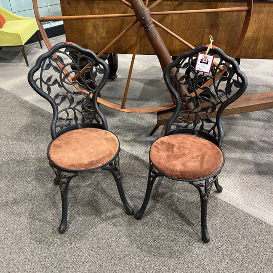 Pair of Metal Chairs w/ Cushions