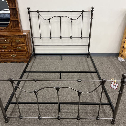 Gray Metal Queen Bed