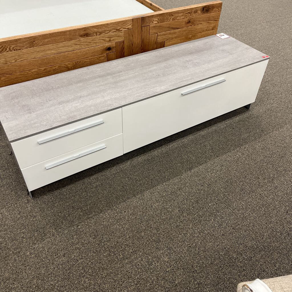 Dania White & Gray Low Console