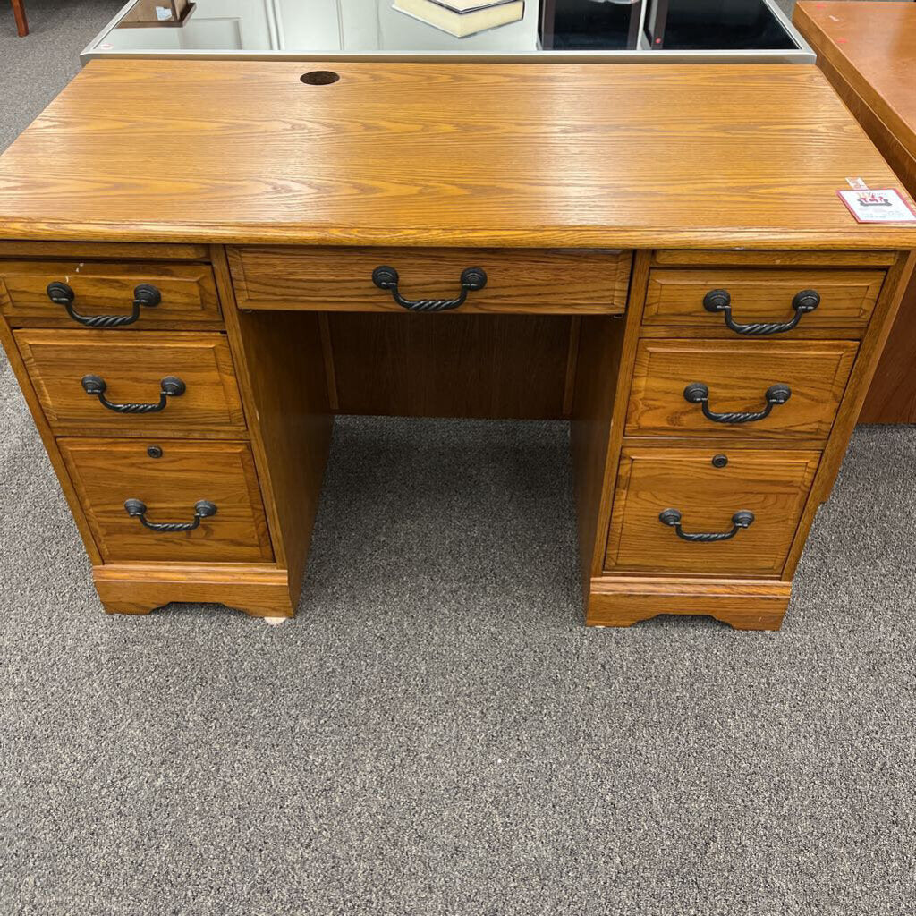 Small Oak Executive Desk