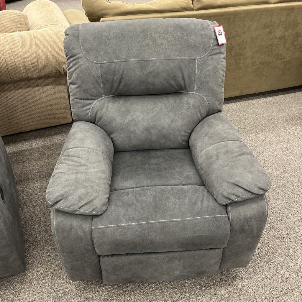 Gray Fabric Recliner