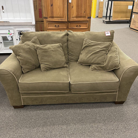 Olive Fabric Loveseat