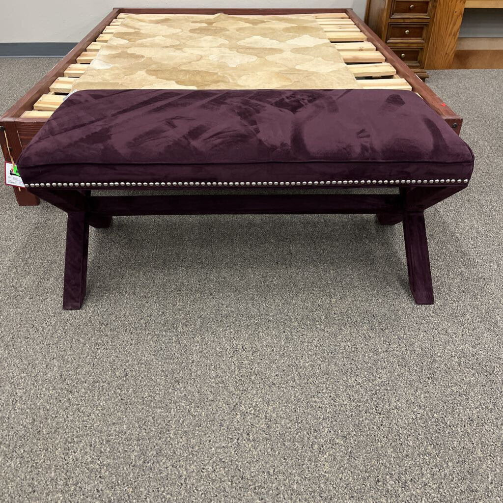 Purple Fabric Bench