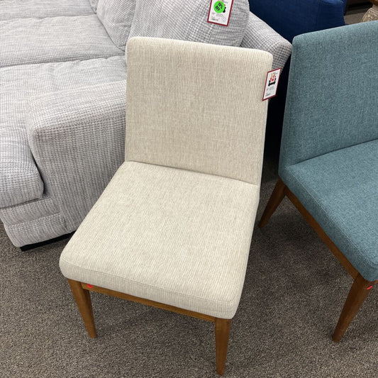 Beige Armless Accent Chair