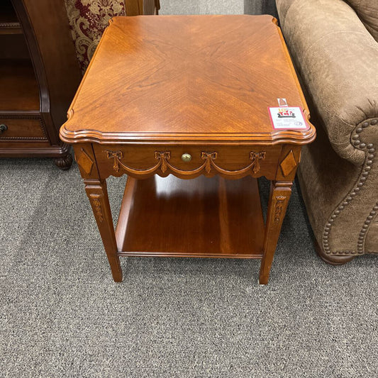 Cherry Side Table w/ Drawer