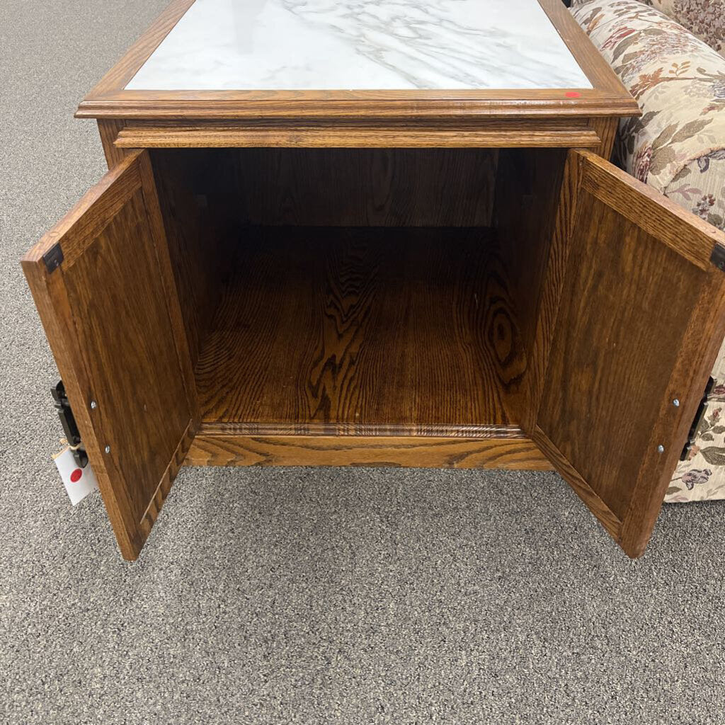 Marble Top End Table