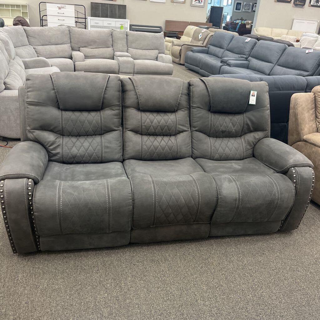 Gray Nailhead Pwh Sofa