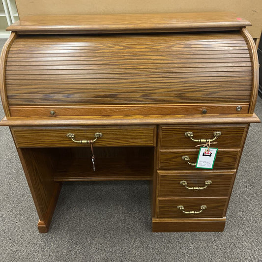 Sm Oak Rolltop Desk