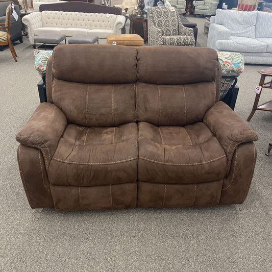 Brown Uph. Loveseat