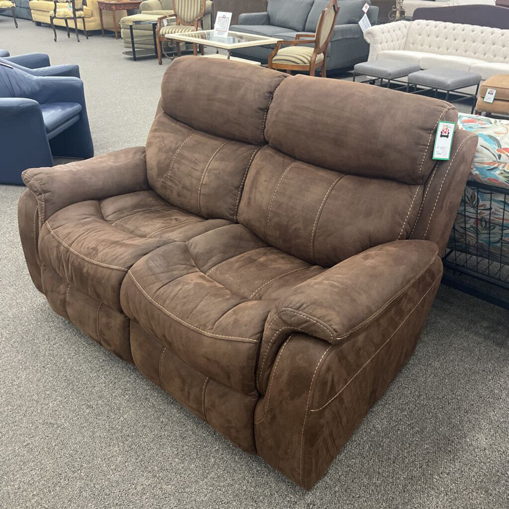 Brown Uph. Loveseat