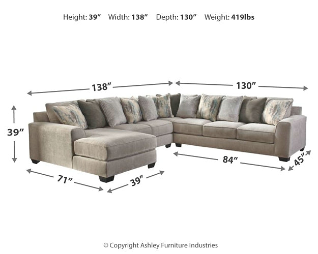 Ardsley 4-Piece Sectional with Chaise