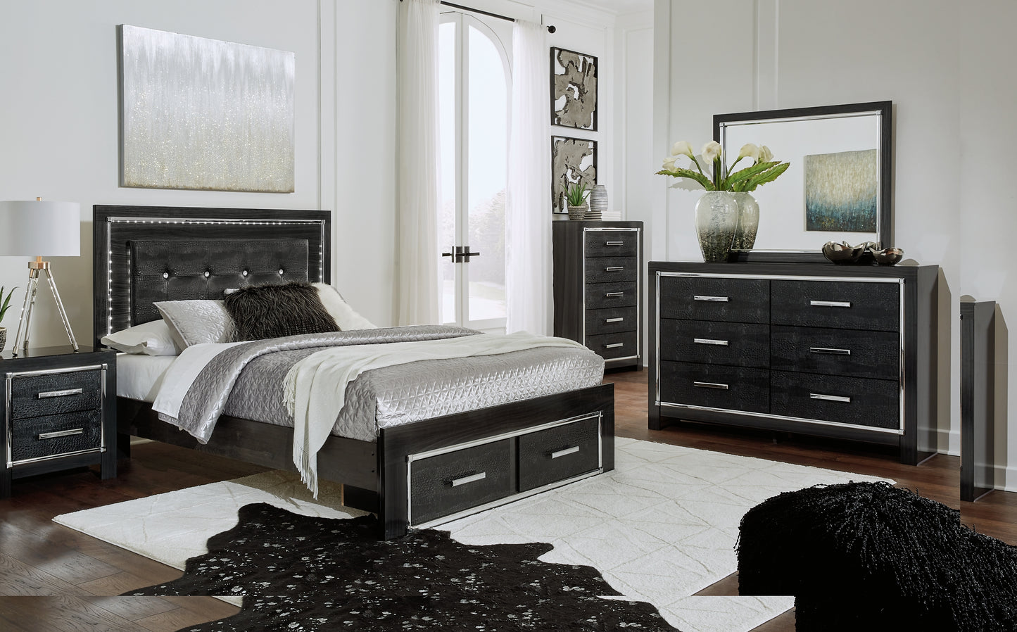 Kaydell  Panel Bed With Storage