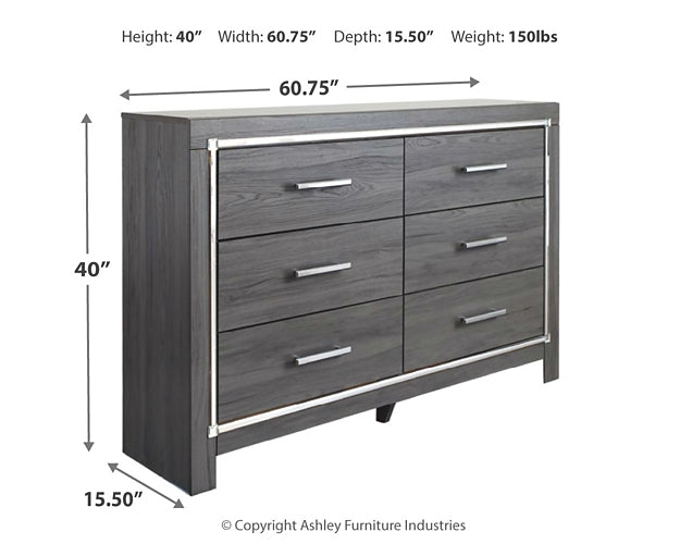 Lodanna  Panel Bed With 2 Storage Drawers With Dresser