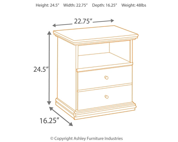 Maribel Twin Panel Bed with Mirrored Dresser and 2 Nightstands