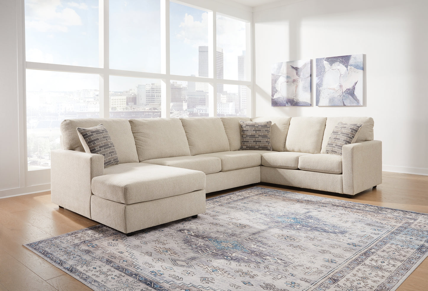 Edenfield 3-Piece Sectional with Ottoman