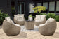 Malayah Outdoor Fire Pit Table and 4 Chairs