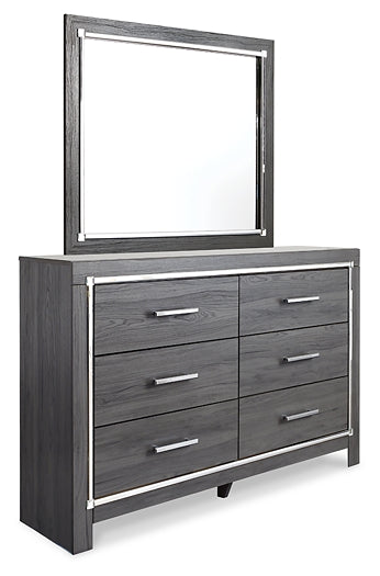 Lodanna Queen Panel Bed with Mirrored Dresser and Nightstand