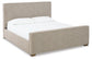 Dakmore King Upholstered Bed with Mirrored Dresser