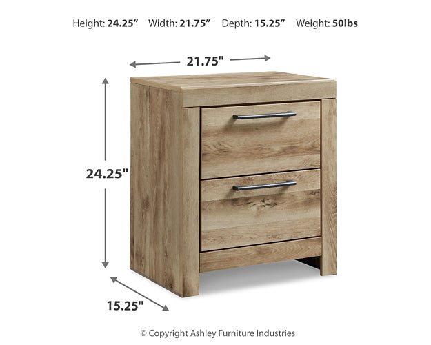 Hyanna Full Panel Storage Bed with Mirrored Dresser, Chest and Nightstand