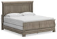 Lexorne California King Sleigh Bed with Mirrored Dresser and 2 Nightstands