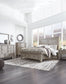 Harrastone King Panel Bed with Mirrored Dresser, Chest and 2 Nightstands