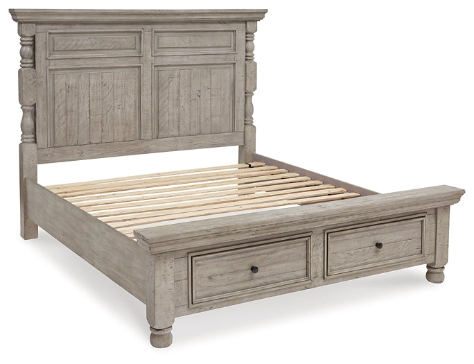 Harrastone King Panel Bed with Dresser