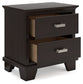 Covetown Twin Panel Bed with Mirrored Dresser, Chest and 2 Nightstands