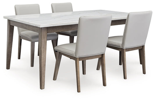 Loyaska Dining Table and 4 Chairs