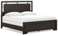 Covetown King Panel Bed with Mirrored Dresser and Nightstand