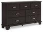 Covetown California King Panel Bed with Dresser and Nightstand