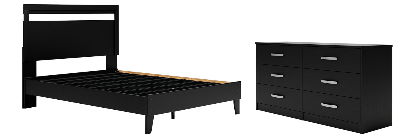 Finch Queen Panel Platform Bed with Dresser