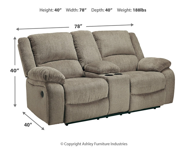 Draycoll DBL Rec Loveseat w/Console