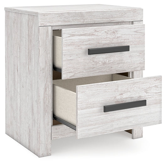 Cayboni Twin Panel Bed with Mirrored Dresser, Chest and 2 Nightstands