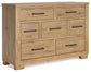 Galliden California King Panel Bed with Dresser and Nightstand
